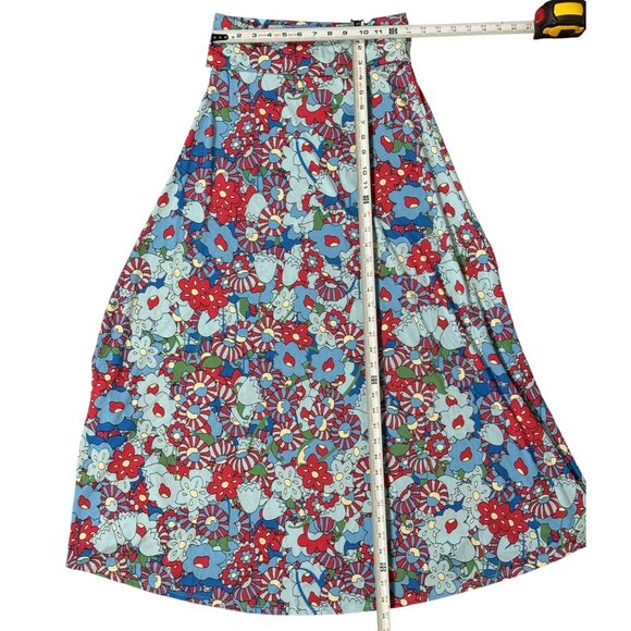 LuLaRoe New Size XS Women Floral Print A-Line Midi Skirt  With Elastic Waist - Picture 3 of 7